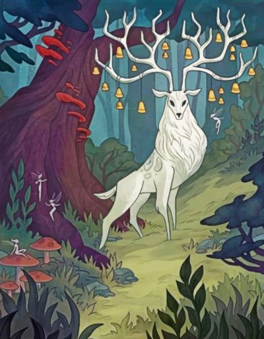 Aesthetic White Deer Paint By Numbers