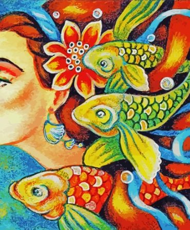 Aesthetic Underwater Woman Paint By Numbers