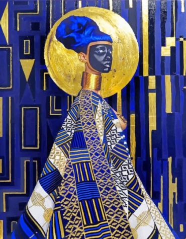 African Girl Blue Paint By Numbers