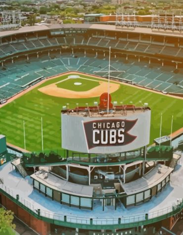 Aesthetic Wrigley Field Chicago Paint By Numbers