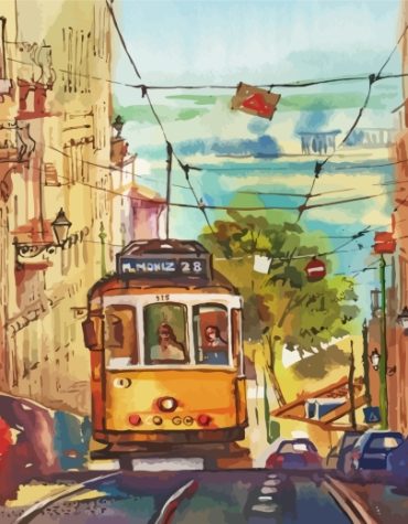 Aesthetic Tram Art Paint By Numbers