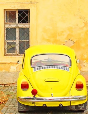 Aesthetic Yellow VW Paint By Numbers