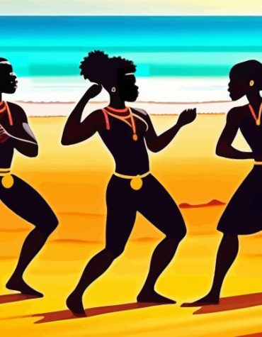 African Silhouette Dance Paint By Numbers