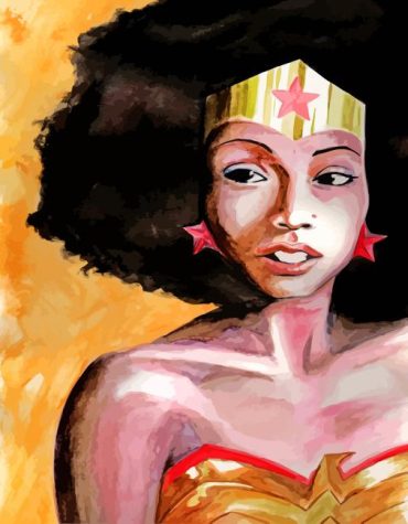 Afro Wonder Woman Paint By Numbers