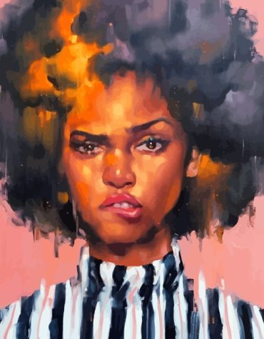 Afro Woman Black Art Paint By Numbers