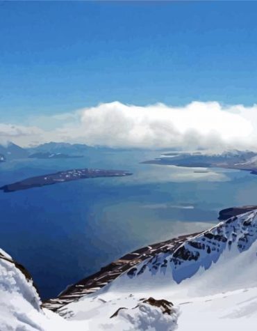 Akureyri Winter Scene Paint By Numbers