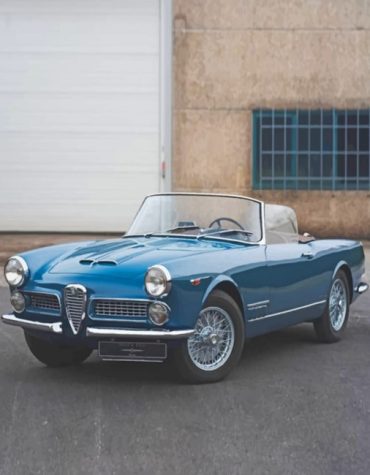 Blue Vintage Alfa Romeo Paint By Numbers