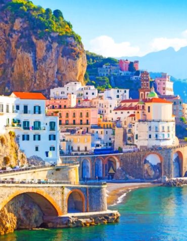 Amalfi Coast Seascape Paint By Numbers