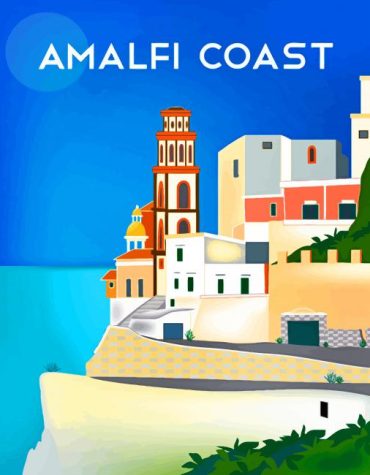 Amalfi Coast Beach View Paint By Numbers
