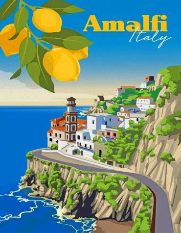 Amalfi Coast Italy Scene Paint By Numbers