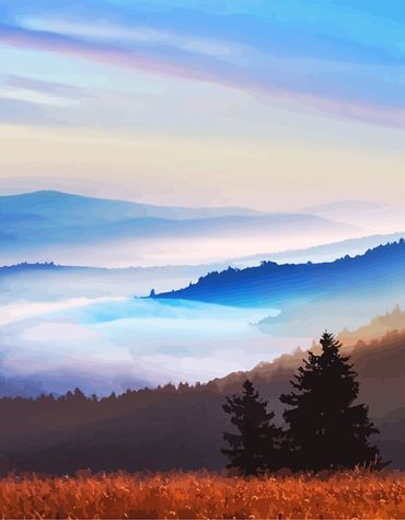 Majestic Mountain Landscape Paint By Numbers