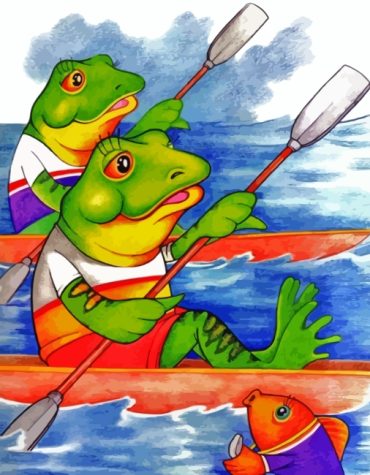 American Bullfrogs Wildlife Paint By Numbers