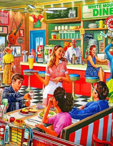 Classic American Dinner Paint By Numbers