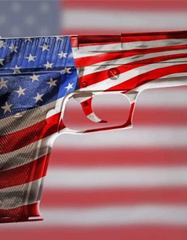 American Flag Gun Paint By Numbers