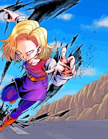 Android 18 Anime Girl Paint By Numbers