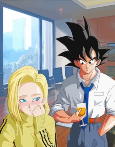 Dragon Ball Z Android 18 and Goku Paint By Numbers