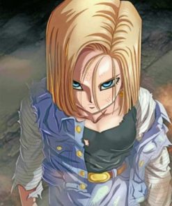 Dragon Ball Z Android 18 Paint By Numbers