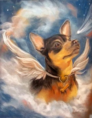 Angel Dog with Wings Paint By Numbers