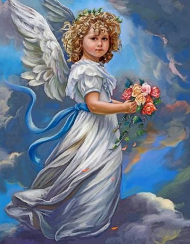 Angel Girl Heavenly Scene Paint By Numbers