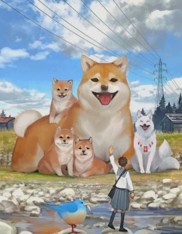 Anime Giant Dogs Paint By Numbers
