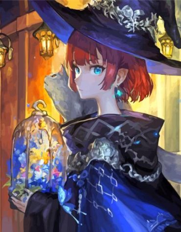 Anime Wizard Girl Paint By Numbers