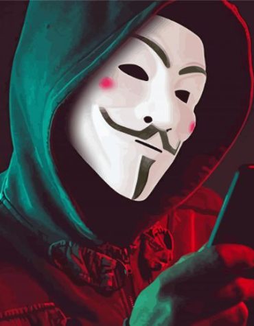 Anonymous Mask Art Paint By Numbers