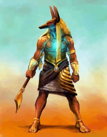 Aesthetic Anubis Egyptian Paint By Numbers