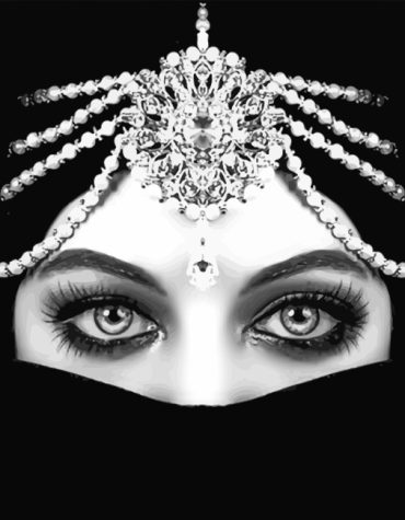 Arab Woman Monochrome Paint By Numbers