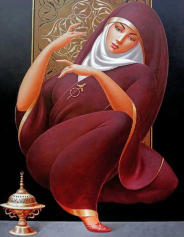 Elegant Arabic Woman Paint By Numbers