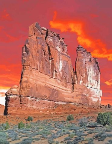 Scenic Arches Landscape Paint By Numbers