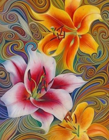 Abstract Flowers Paint By Numbers