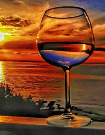 Beach Sunset Scene Paint By Numbers