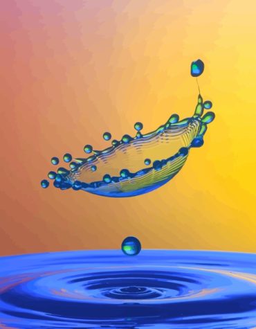 Water Drop Aesthetic Paint By Numbers