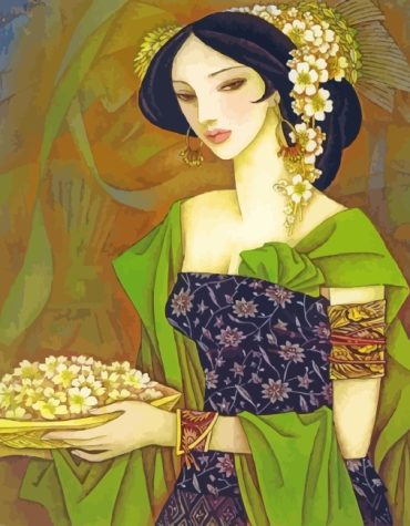 Smoking Asian Woman Paint By Numbers