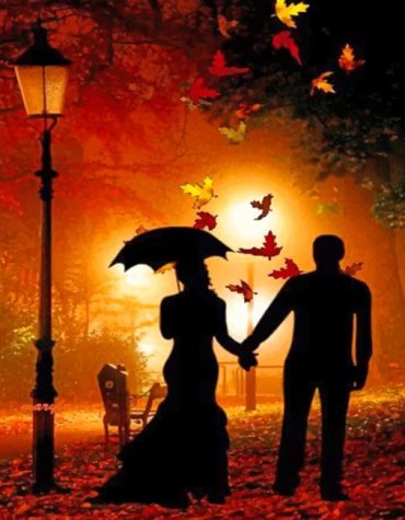 Romantic Autumn Silhouette Paint By Numbers