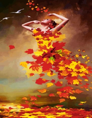 Maple Dancer in Autumn Paint By Numbers