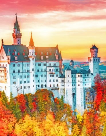 Neuschwanstein Castle Autumn Paint By Numbers