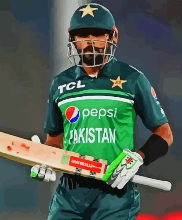 Babar Azam Cricket Legend Paint By Numbers