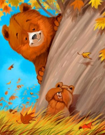 Baby Bear and Mama Wildlife Paint By Numbers