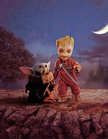 Baby Groot and Grogu Magic Paint By Numbers