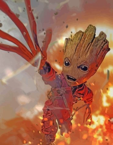 Baby Groot Guardians Paint By Numbers