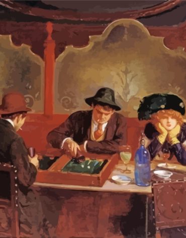 Jean Beraud Backgammon Scene Paint By Numbers