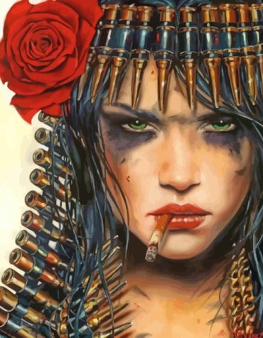 Smoking Lady Paint By Numbers