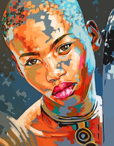 Bald African Woman Paint By Numbers