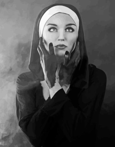 Monochrome Gothic Nun Paint By Numbers