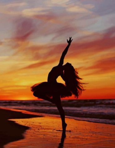 Ballerina Silhouette Sunset Paint By Numbers