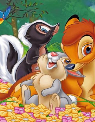 Bambi Cartoon Magic Paint By Numbers