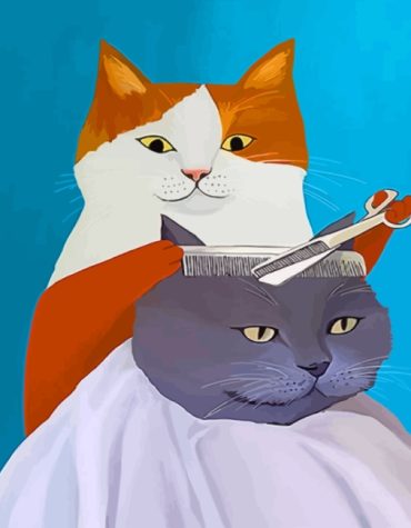 Barber Tabby Cat Paint By Numbers