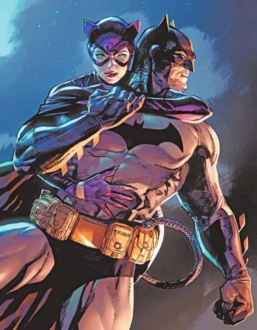 Batman and Catwoman Comic Paint By Numbers