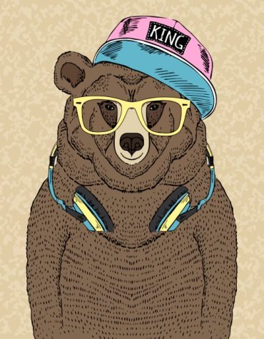 Grizzly Bear Headphones Paint By Numbers